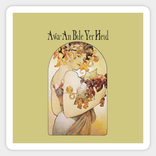 Awa an bile yer heid- coloured background Sticker